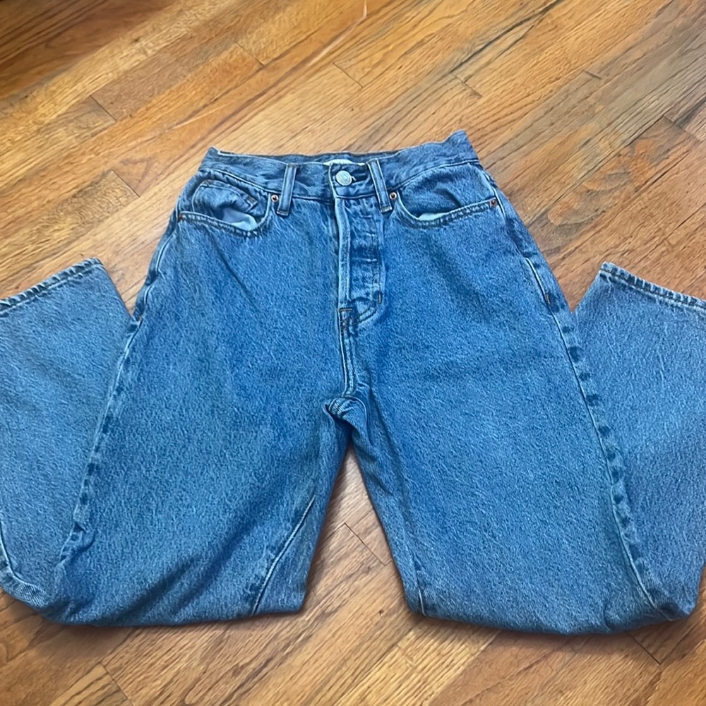 pacsun straight leg blue jeans